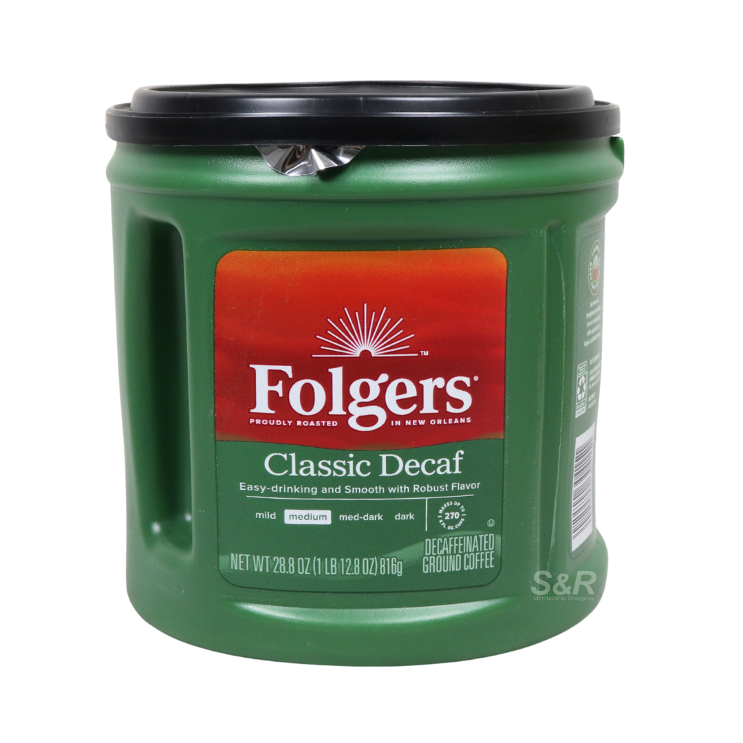 Folgers Decaf Ground Coffee 816g